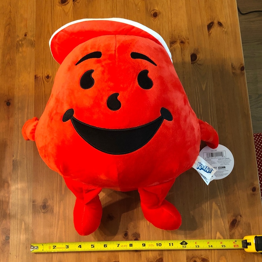 NWT 13.5-inch Kool-Aid Man Plush Red Character Pillow - Picture 10 of 10